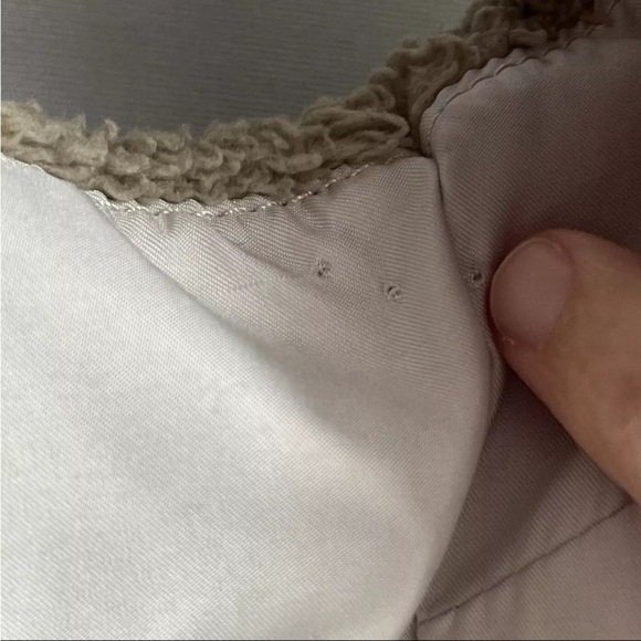 Patagonia Women Sz M Los Gatos Vest  Beige Fleece Fuzzy Deep Pile Full Zip Logo - Picture 7 of 14